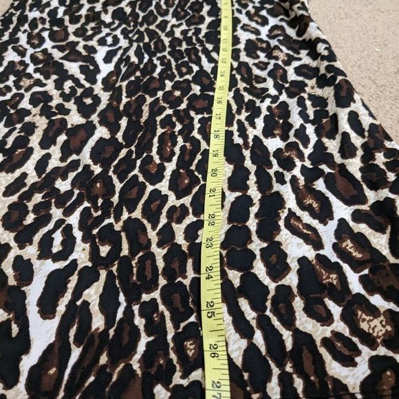 Cheetah Print Blouse Tank Top Cowl Neck size Large - Picture 3 of 6